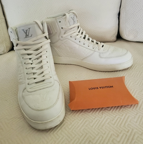 Louis Vuitton Rivoli White Leather, High-Top, Sneaker Boot (US Size 6 men's) - Picture 2 of 6